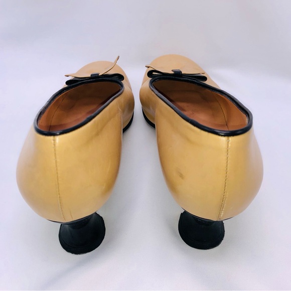 Rare Peter Fox tan vintage leather pumps with bow- Size 10 - Picture 2 of 8